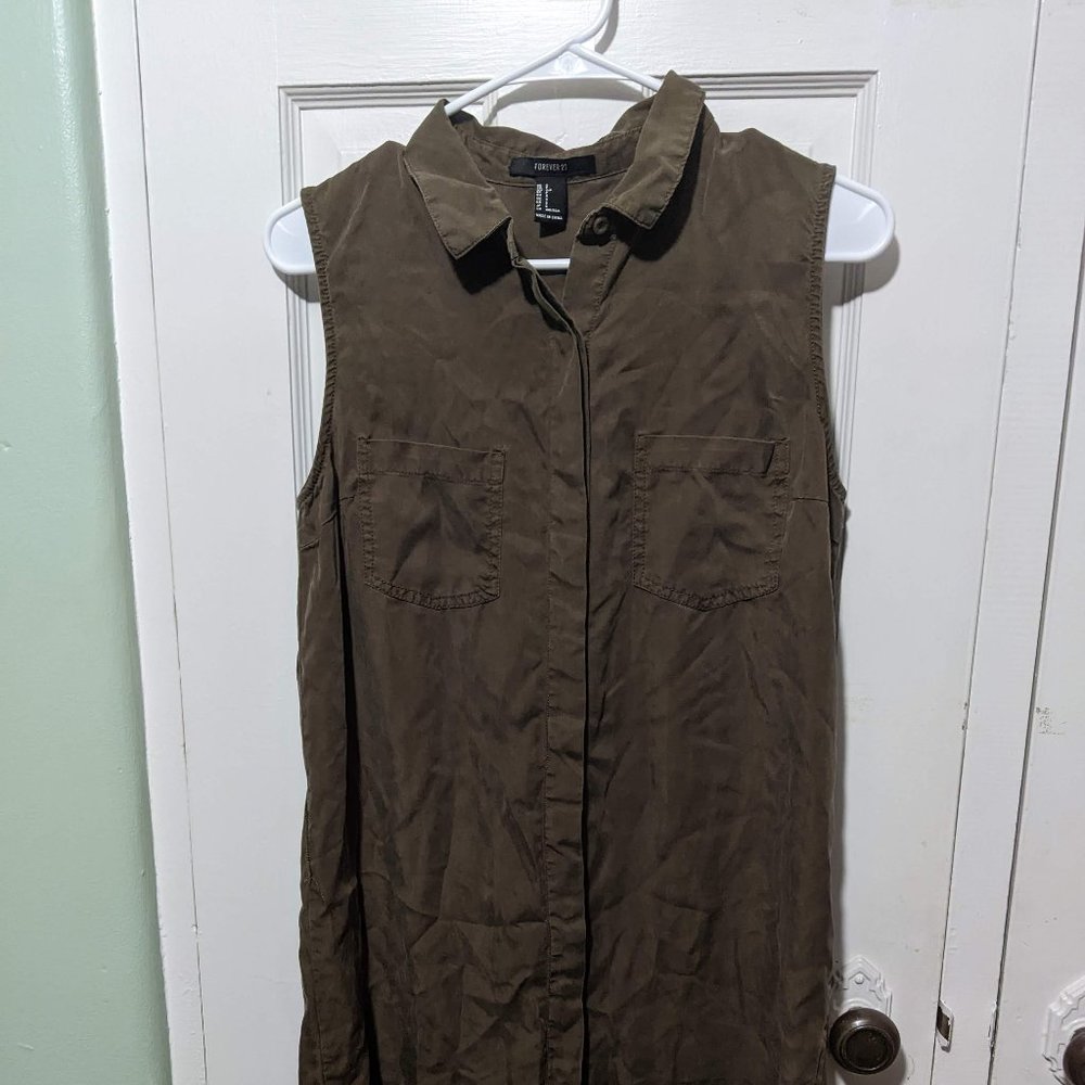 FOREVER 21 Button-Up Tunic Dress